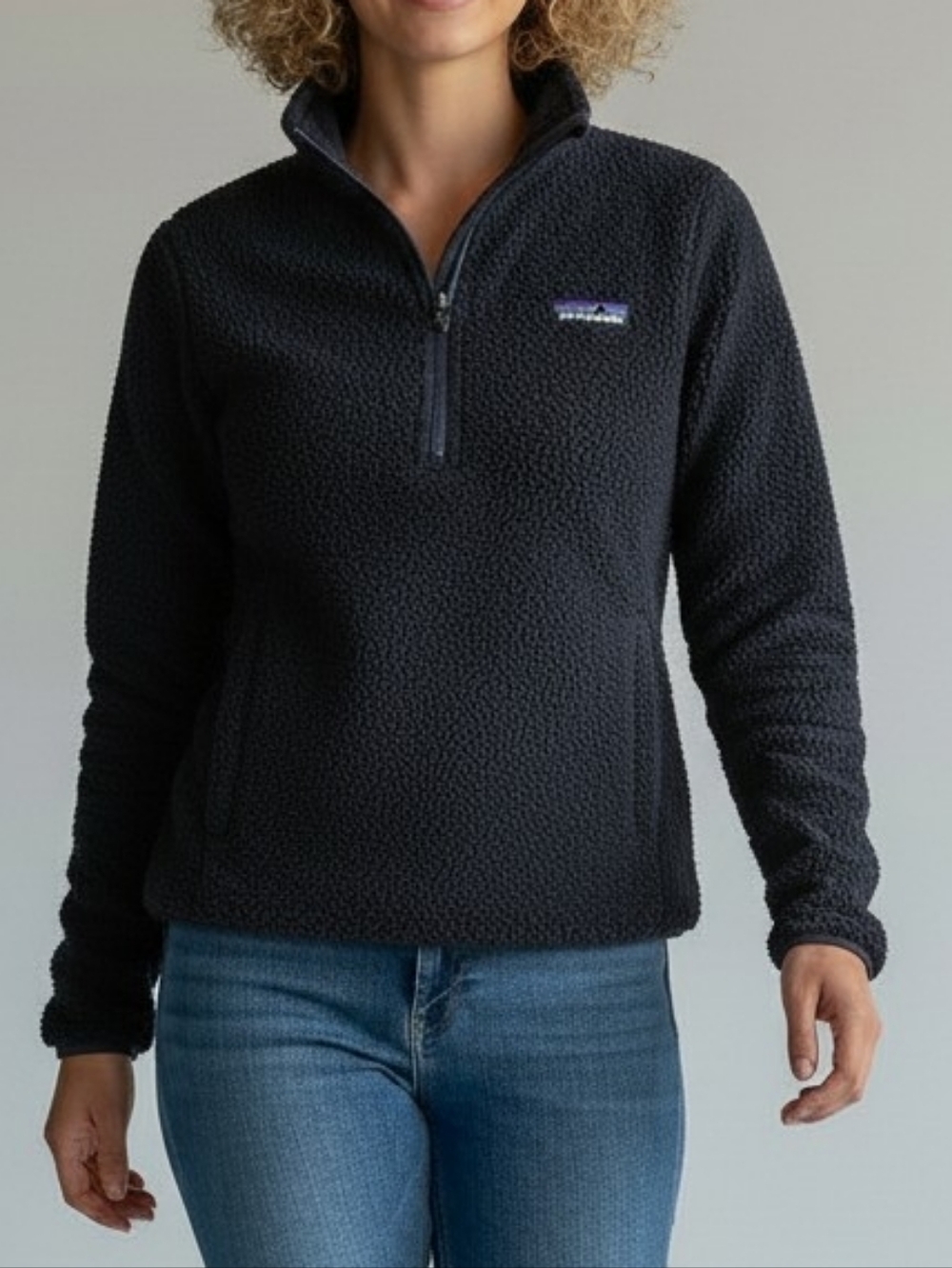 Patagonia Women's Navy Woolyester Recycled Wool Fleece XL